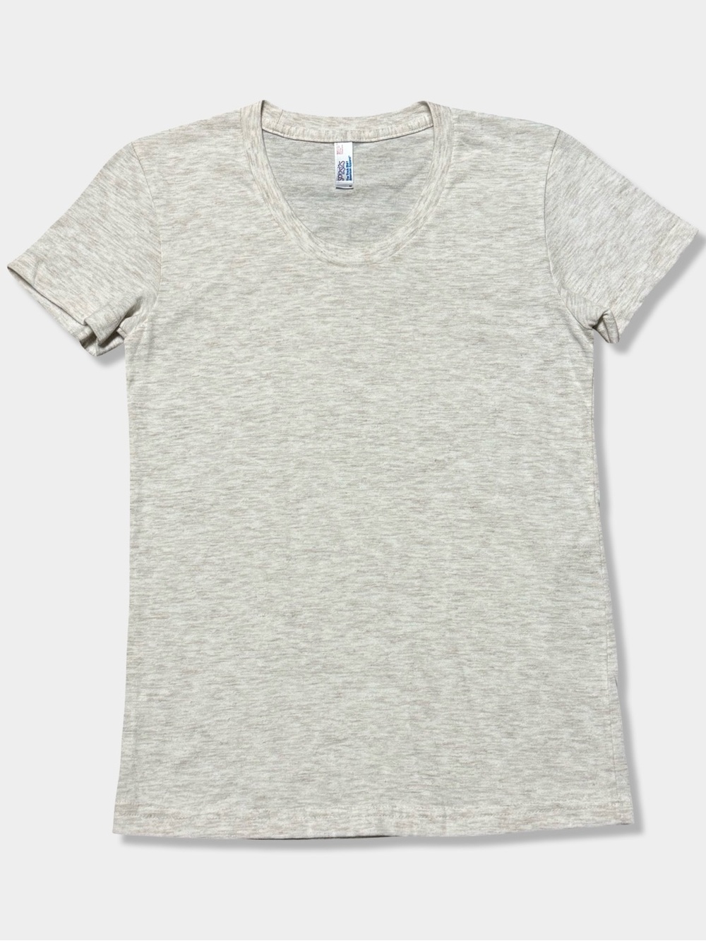 Vtg 00s Y2K American Apparel Tri-Blend Heather Oatmeal The Track Shirt T-Shirt M
